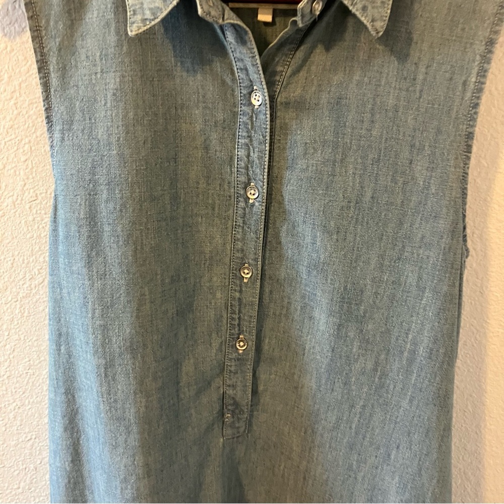 Rag & Bone Sleeveless Denim Shift Dress - Small - Picture 4 of 12